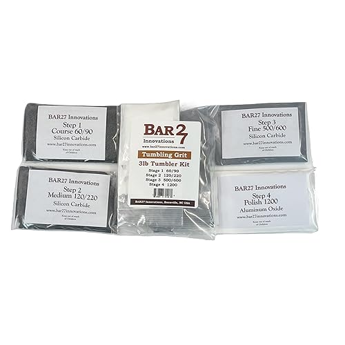 Miniatura 9 de Kit de 4 vasos de roca de etapa para barriles de 3 libras de carburo de silicio óxido de aluminio pulido de medios de EE. UU