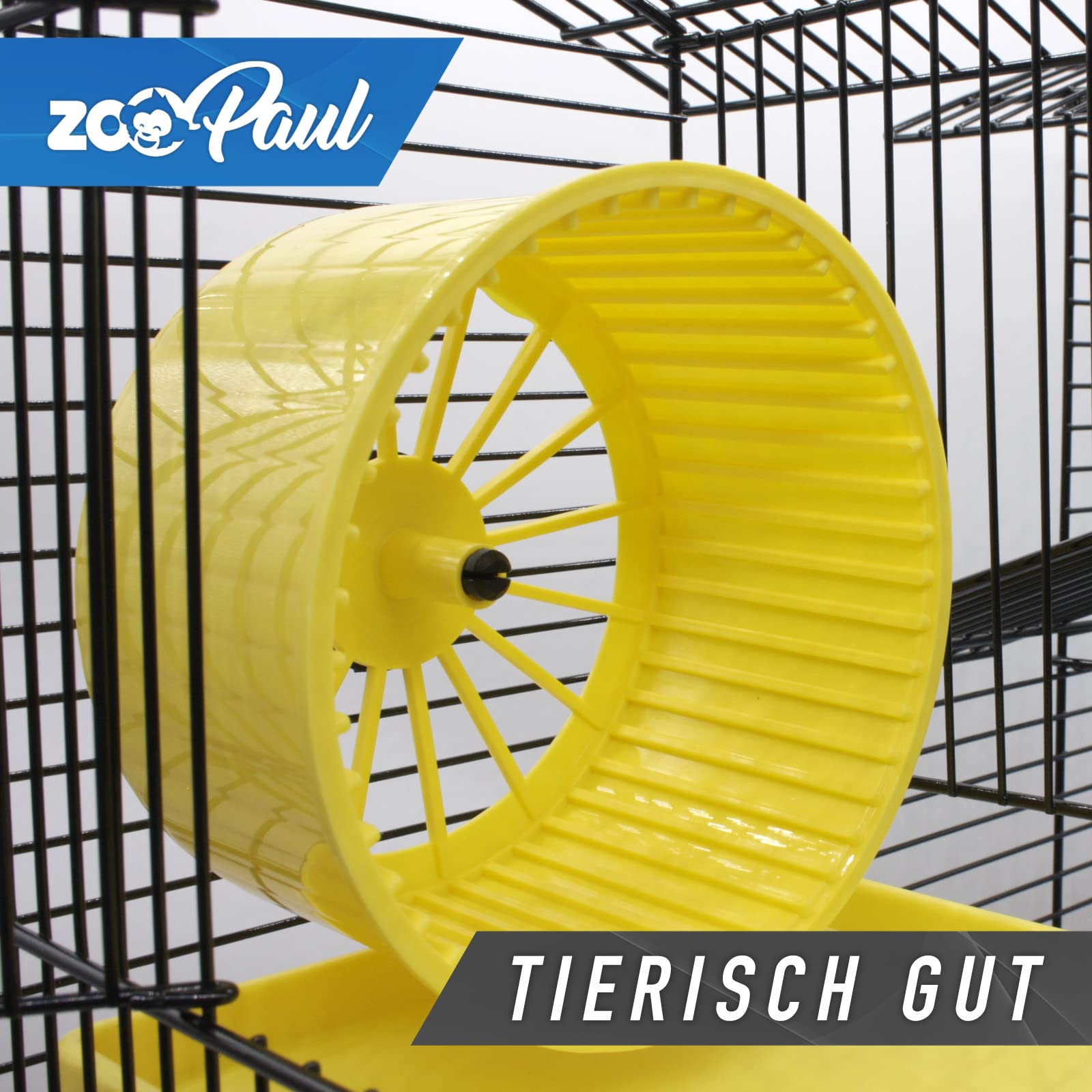 ZooPaul Nagerkäfig Hamsterkäfig XXL mit Zubehör Maus Hamster Käfig Tunnel Haus (Schwarz Bunt)