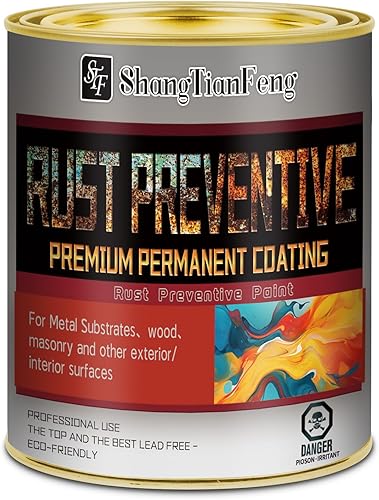 Miniatura 6 de Pintura preventiva de óxido gris, inhibidor de óxido y corrosión permanentemente, antioxidante, barrera protectora no porosa, resistencia a los