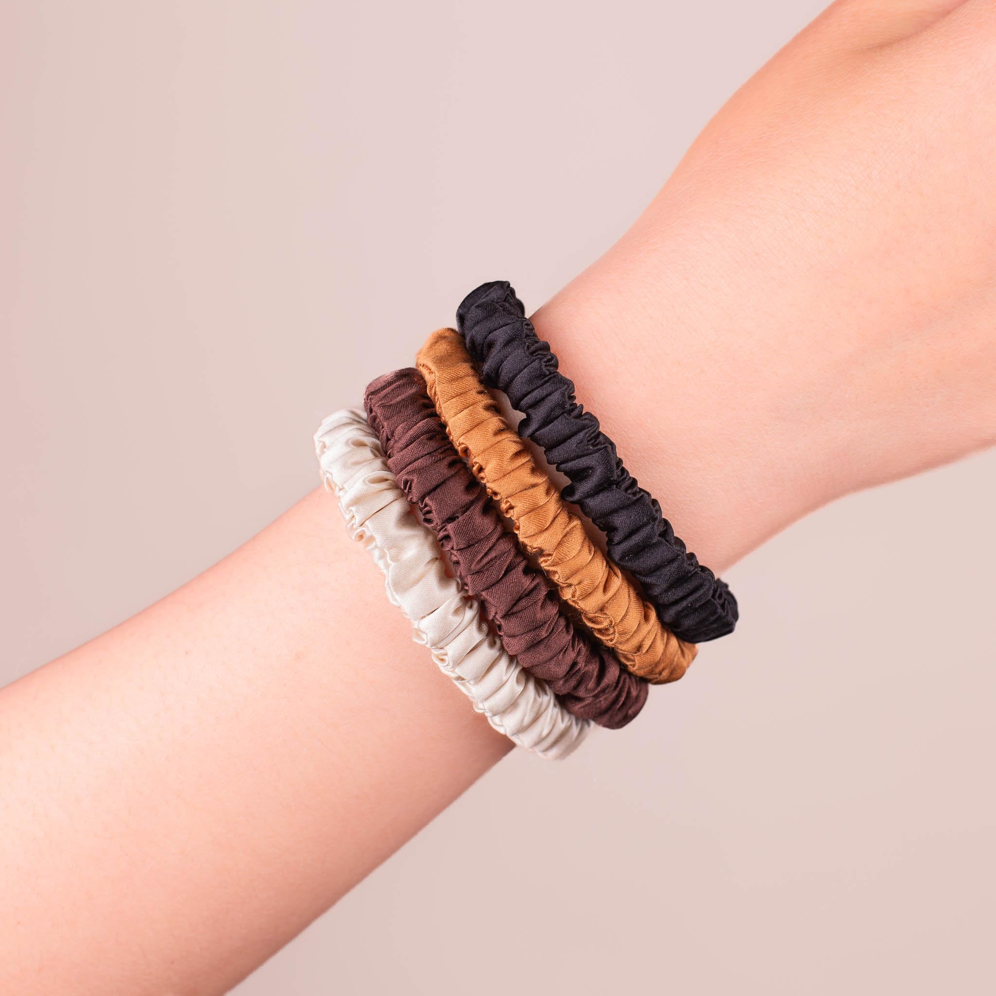 SilkTrip 100% Mulberry Silk Hair Scrunchies, Luxury Non-Slip Silk Hair Ties No Damage, Prevents Frizz - Image 2