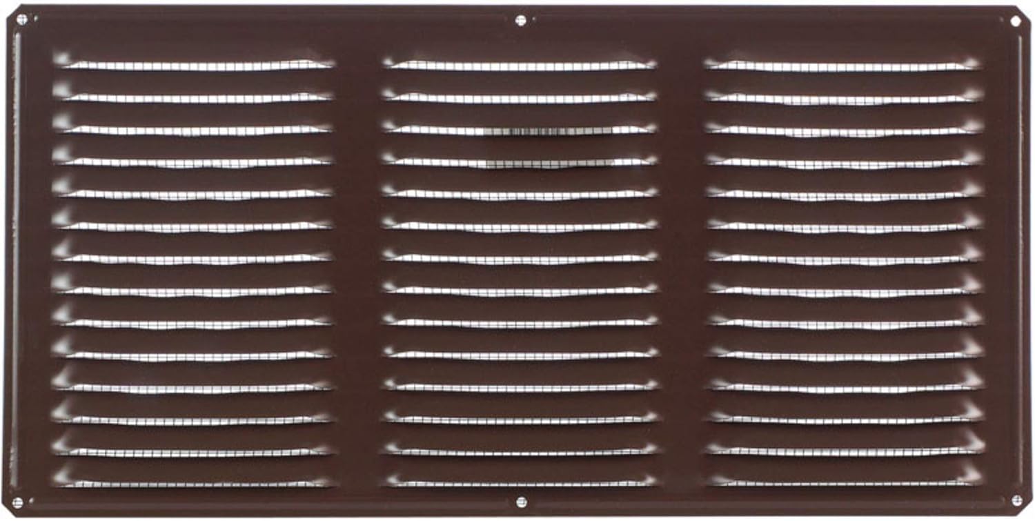 Air Vent 8 in. H x 16 in. L Brown Aluminum Undereave Vent