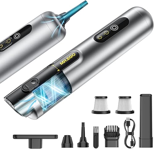 Miniatura 9 de Mr.ego Aspiradora de automóvil – Aspiradora de mano inalámbrica de alta potencia con succión de 20000 Pa, aspiradora portátil 4 en 1 inalámbrica,