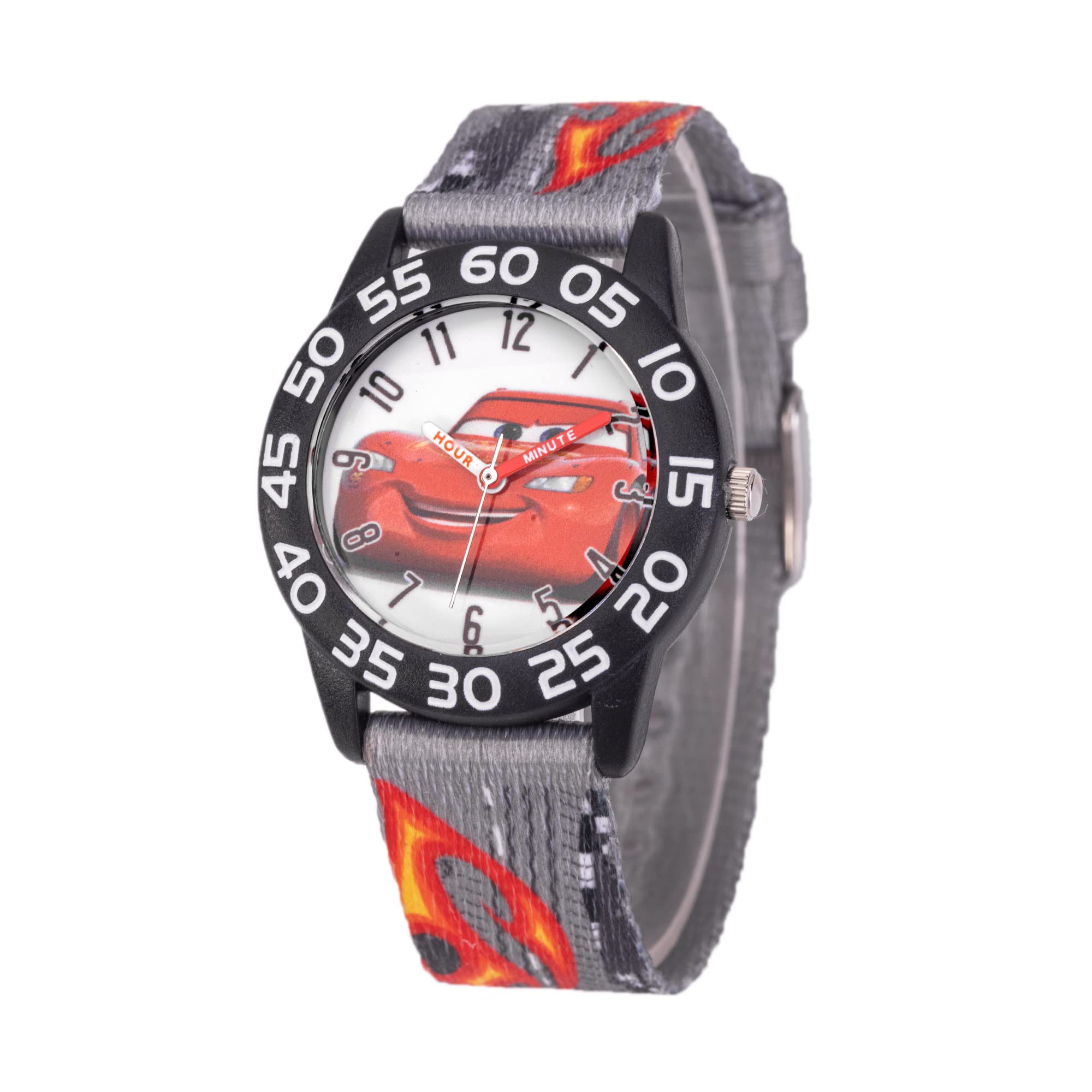 Reloj Cars Disney Pixar infantil con correa de nailon gris y esfera analógica de cuarzo 6