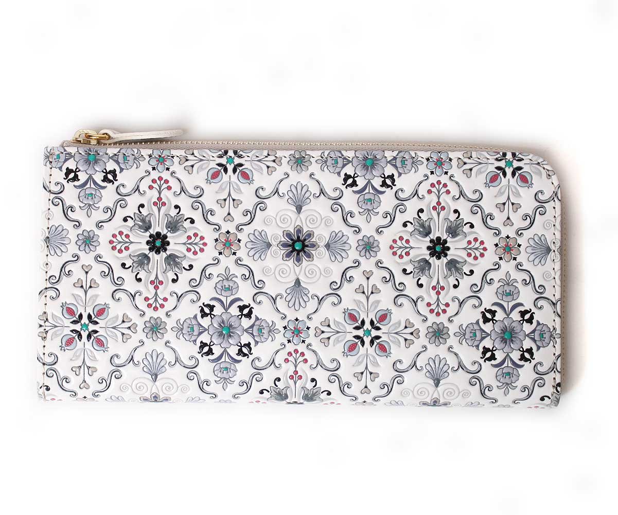 Amazon | [浅草文庫] L字ファスナー 長財布 オリエント 柄 スリム 財布