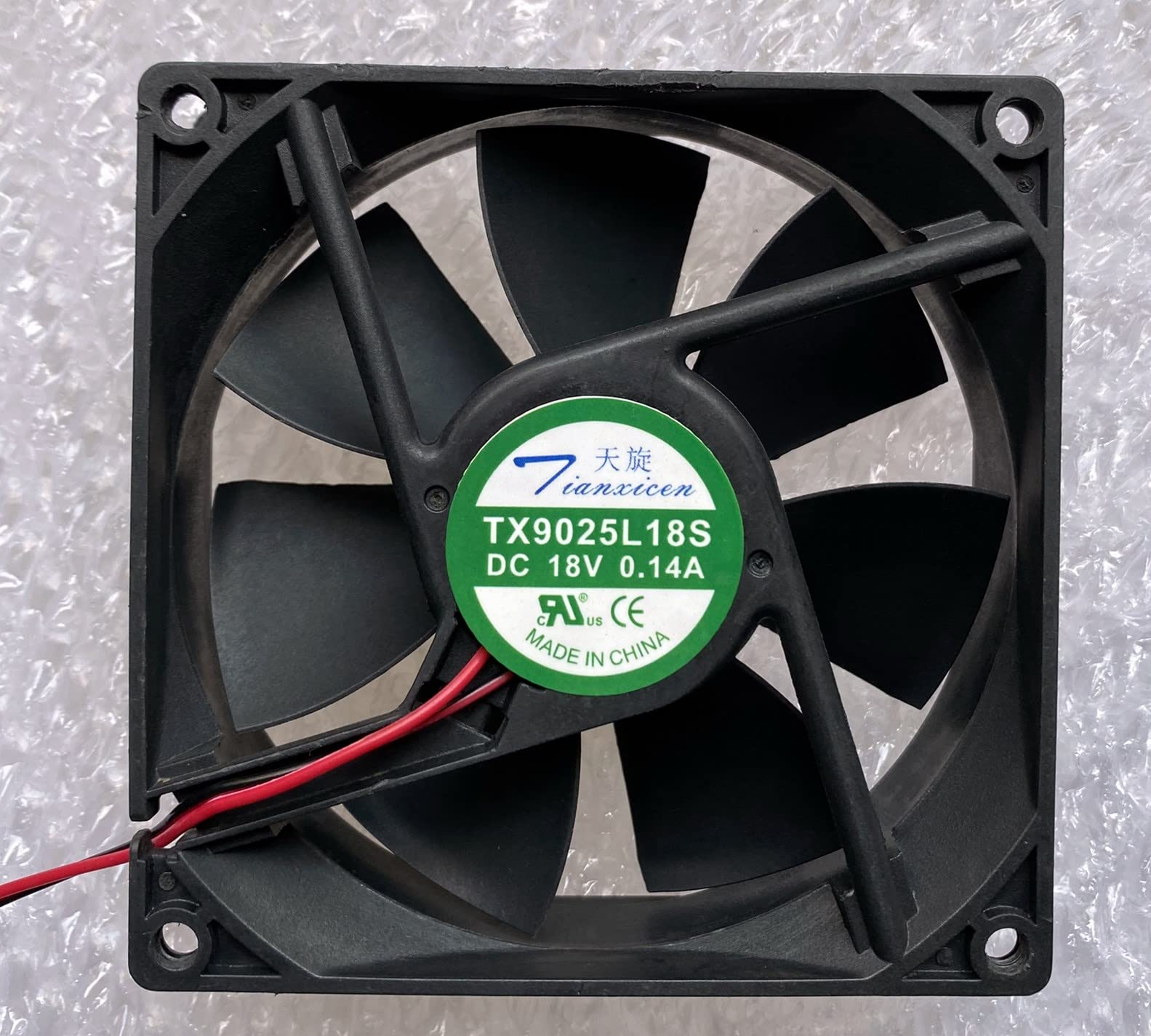 2PCS TX9025L18S 18V 0.14A 9CM Refrigerator Constant Temperature Cabinet Cooling Fan
