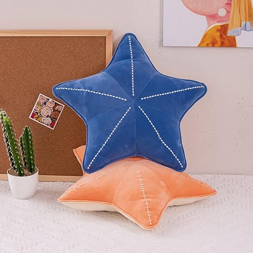 Miniatura 4 de Cojín de felpa con diseño de estrella de mar para automóvil, mesita de noche, sofá, muebles para el hogar, dormitorio, oficina (19.6 pulgadas,