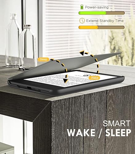 Miniatura 6 de MoKo Funda compatible con Kindle de 6" (11.ª generación-2022), carcasa ligera con encendido y apagado automático para Kindle 2022 11ª