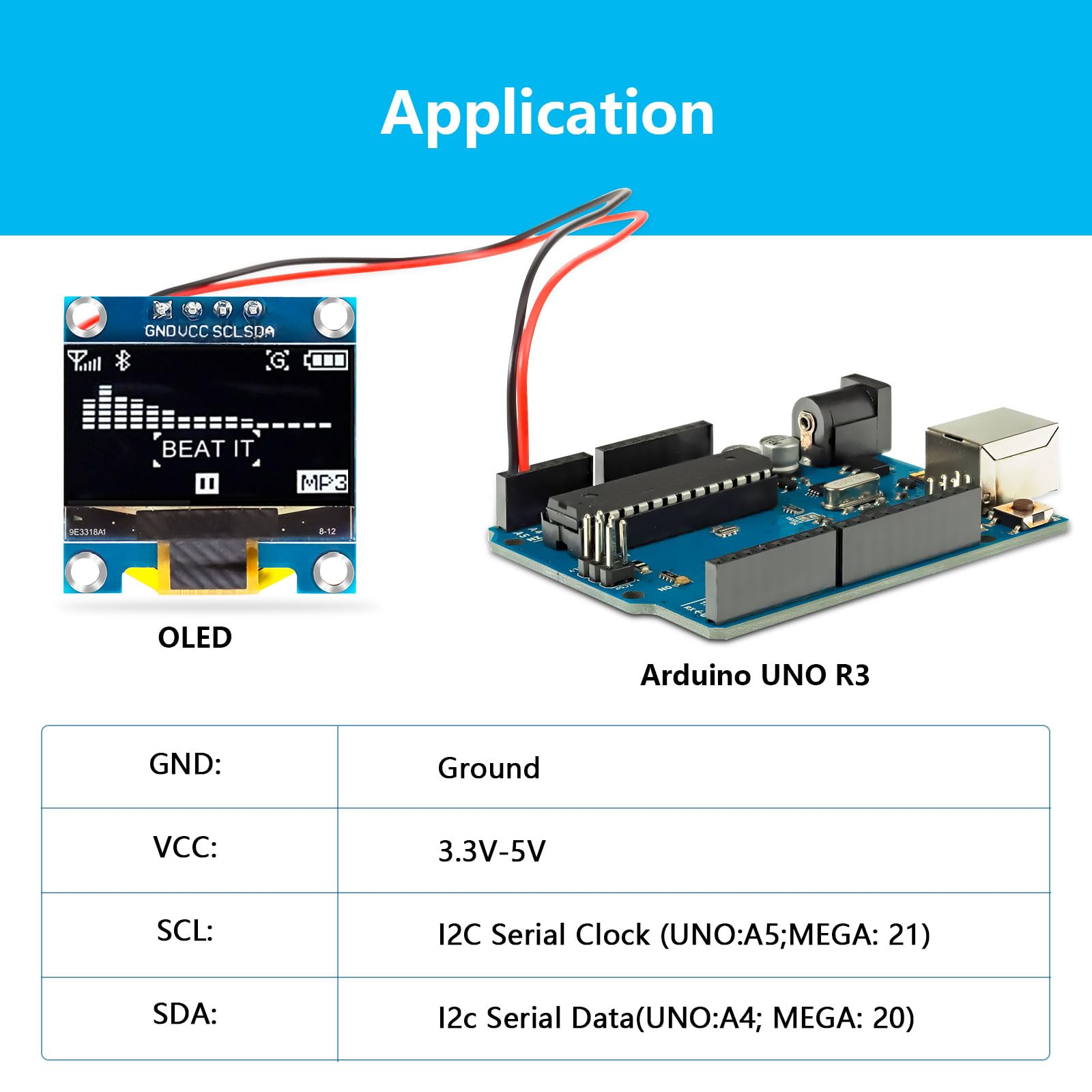 Arduino Mega Adk 3 Display OLED 0,96 Pollici I2C - 128x64 Pixel, Bianco ...