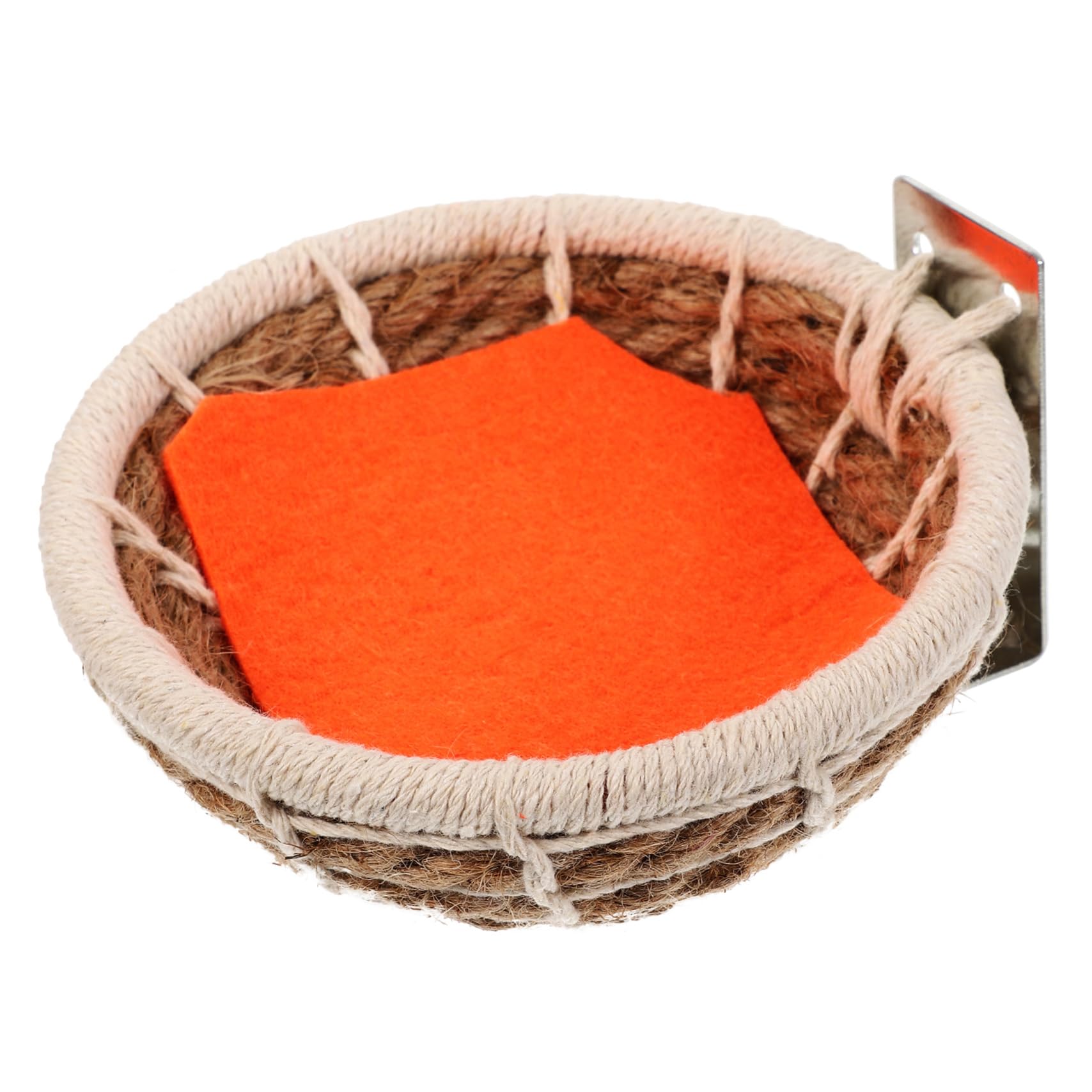 YARNOW Bird Nest Parakeet Decked Accessories Braid Accessories Bird Breeding Cage Bird Roosting Nests Pet Habitat House Garden Birdhouse Bird Rest Cushion Hand-woven Bird Nest Brown Flat