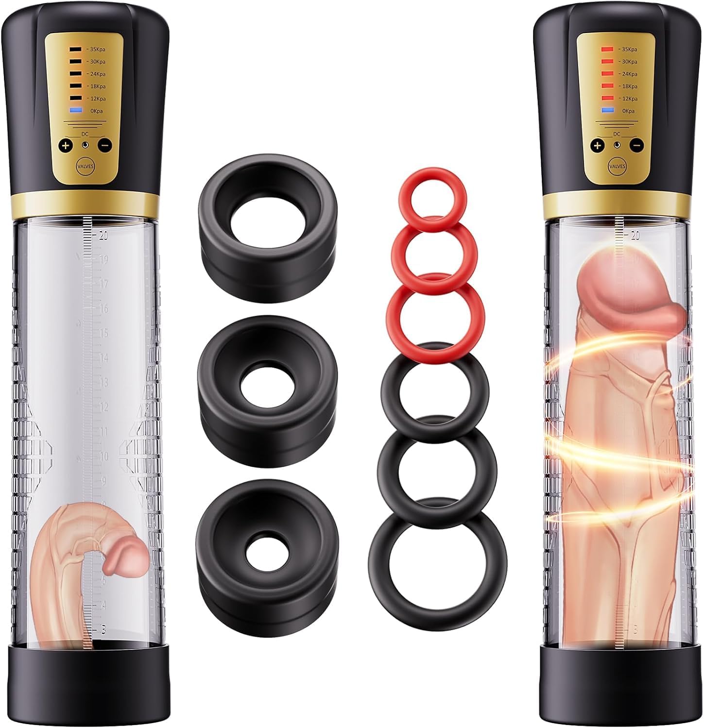 Men's Growth Pump with Strong Suction Vacuum Pump with ED Screen Powerful