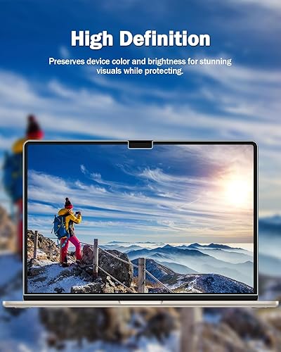 Miniatura 5 de F FORITO Paquete de 2 protectores de pantalla de computadora antiluz azul mate compatibles con MacBook Pro 2024-2021 de 16 pulgadas M4 M3 M2 M1