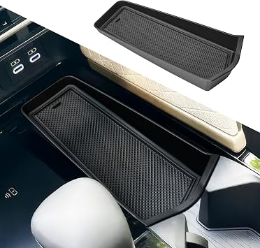 Center Console Organizer Tray Compatible with 2025 2026 Toyota Camry Accessories - Gear Shifter Right Front Side Console Organizer Dual-Layer Storage Solution, ABS Plastic Sunglasses Holder