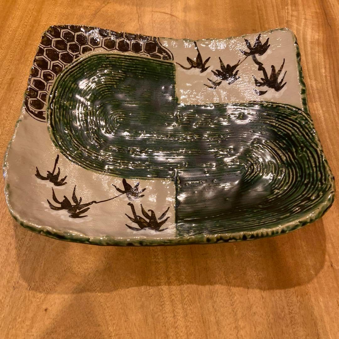 福島晴雄作 益子焼大皿 42cm 皿｜益子焼つかもと｜益子焼最大の窯元