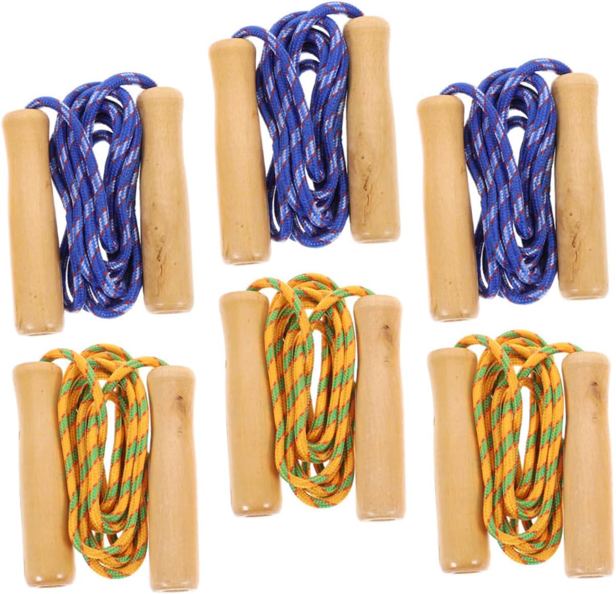 6Pcs Handle Jump Rope Ergonomic Exercise Skipping Rope for Fitness Endurance Training and Physical Education for Home Gym and Outdoor Use