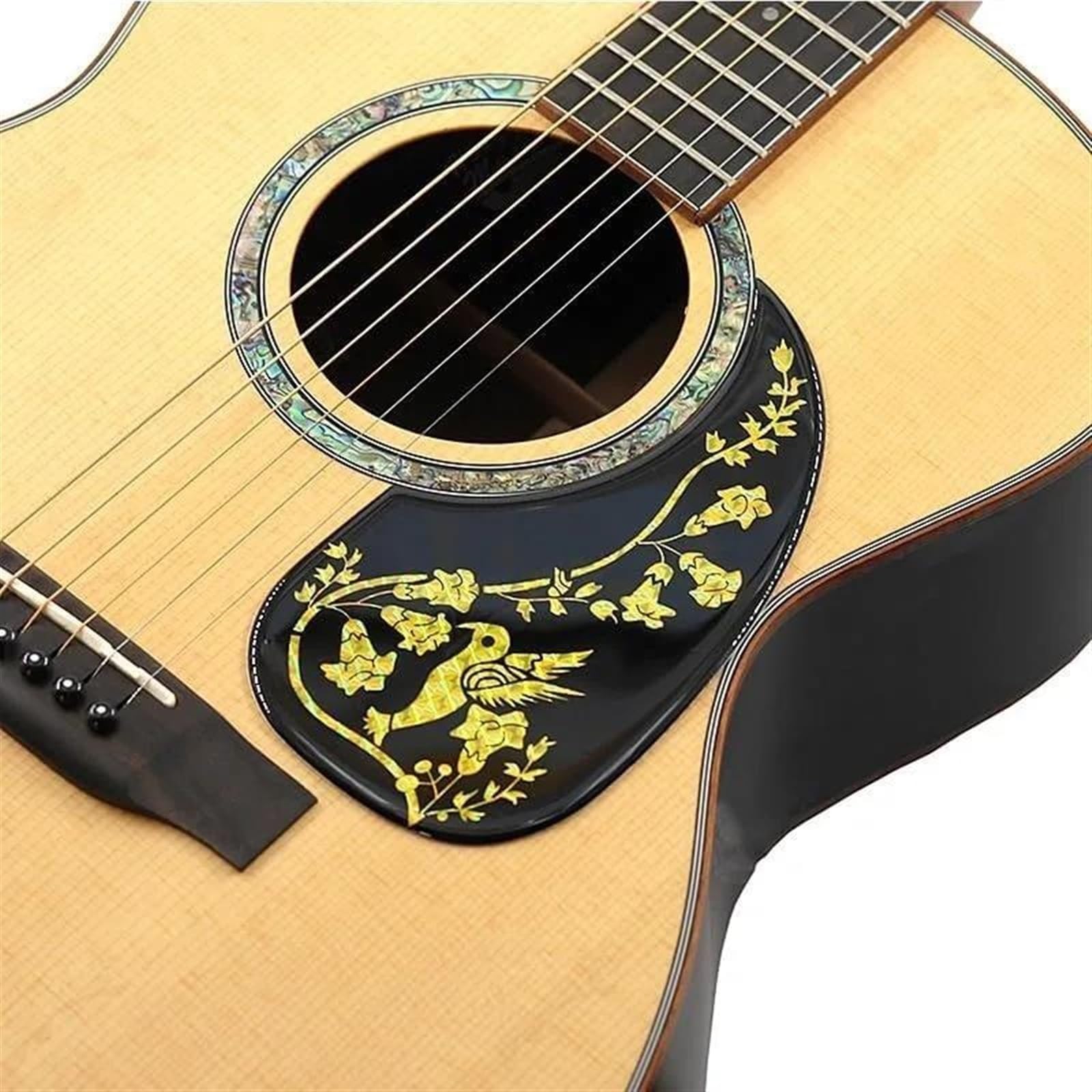 Golpeador De Guitarra Golpeador De Guitarra De Goma De 2 Mm De Espesor Protector De Púas Autoadhesivo Placa De Rayado Piezas De Repuesto Para Guitarra Acústica(E1)