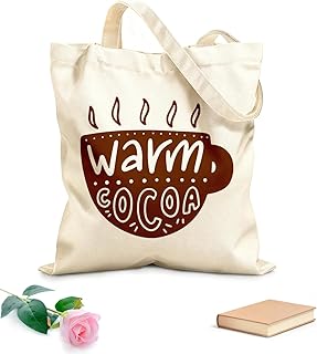 XIARON Bolsa de playa de poliéster y algodón cartel con frase Tela de 340g/m² de grosor Reutilizable S Negro