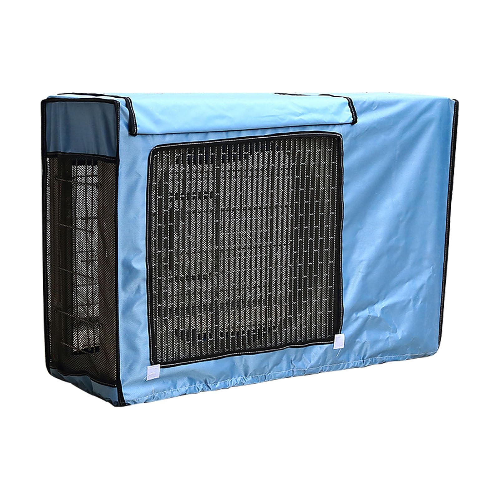 QYMYOZ Outdoor Air Conditioner Cover, Insulated AC Unit Shield to Block Light & Heat, Ventilation Screen for Concealing AC, Quick Installation (Blue, 80.5x56x35 cm)