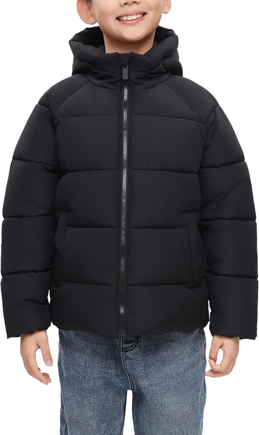 Rokka&Rolla Boys' Water-Resistant Ripstop Shell Winter Coat Fleece Lined Puffer Jacket