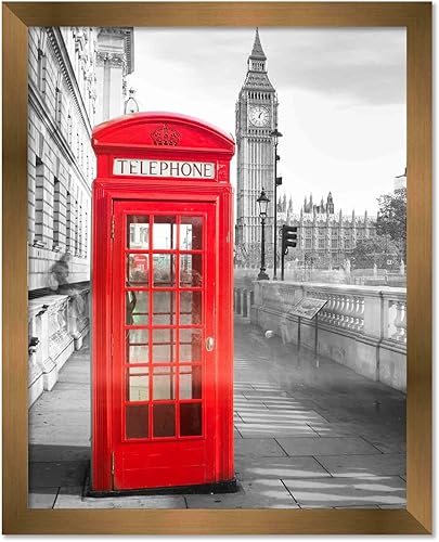 Miniatura 3 de Marco de fotos de bronce dorado de 32 x 40 pulgadas, marco de fotos moderno incluye protector contra roturas de acrílico UV, tablero de respaldo de