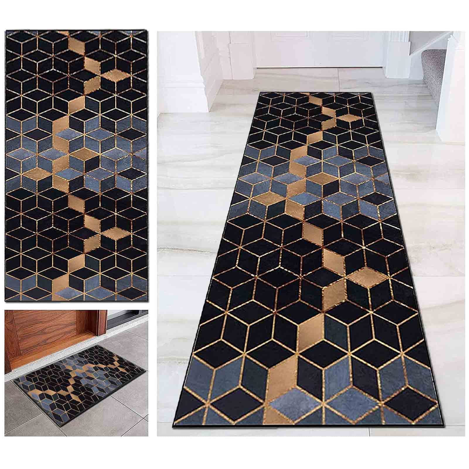 Tapis de salon 100x300cm lavable et antidérapant pour couloir et cuisine