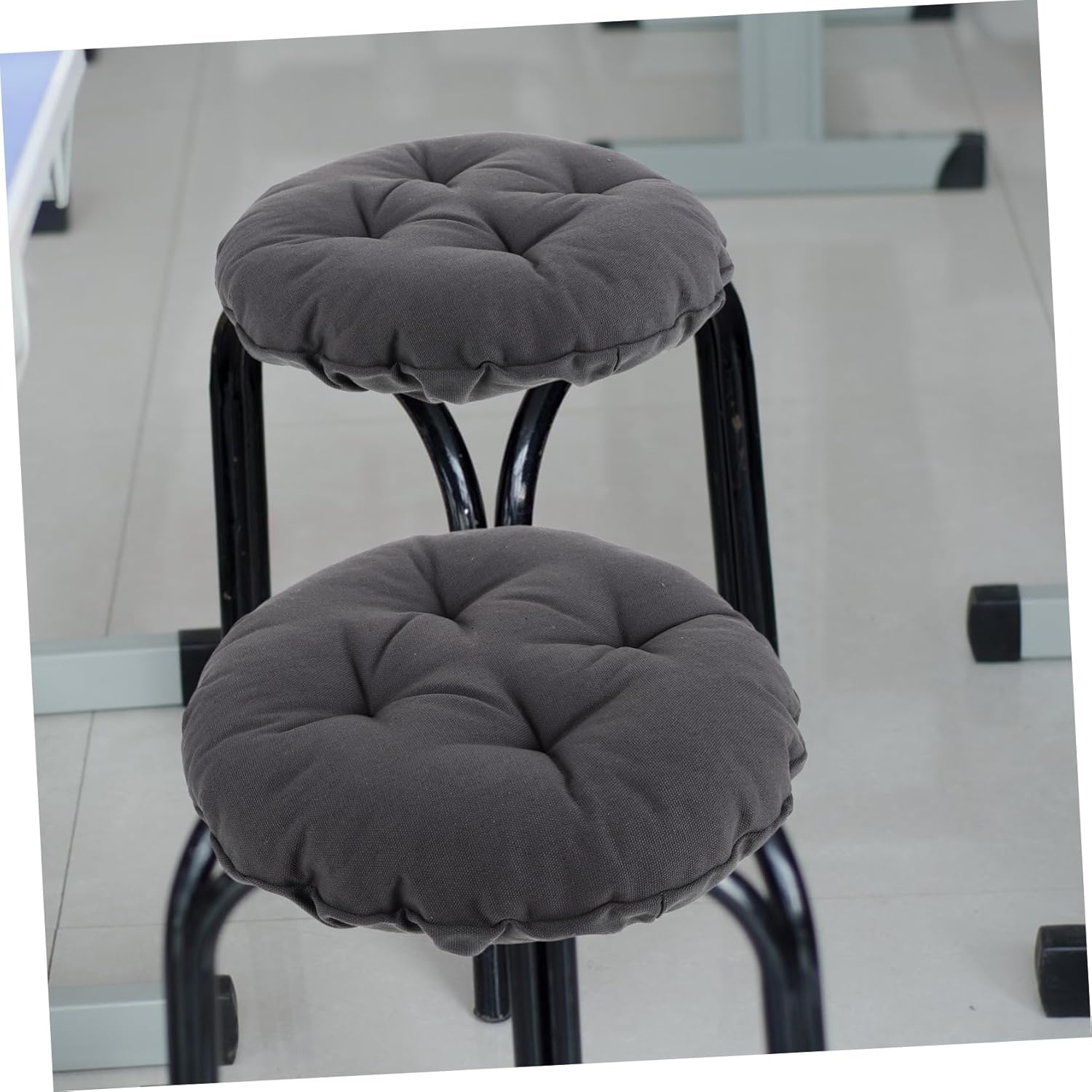 Round Barstool Cushion Padded Elastic Band Seat Cover for Wooden Metal Stools Washable Design Diameter for Comfortable Seating Home Bar