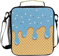 Vista 23 de ALAZA Desert Horses - Lonchera con aislamiento térmico para niñas y niños, kit de bolsa de almuerzo reutilizable, correa de hombro congelable