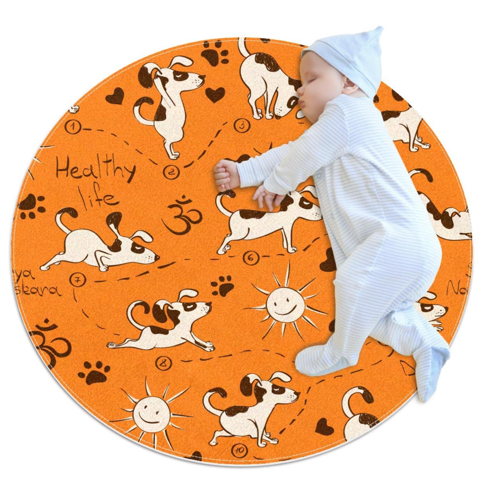 Tapis de jeu dalmatien doux et confortable pour enfants 80cm