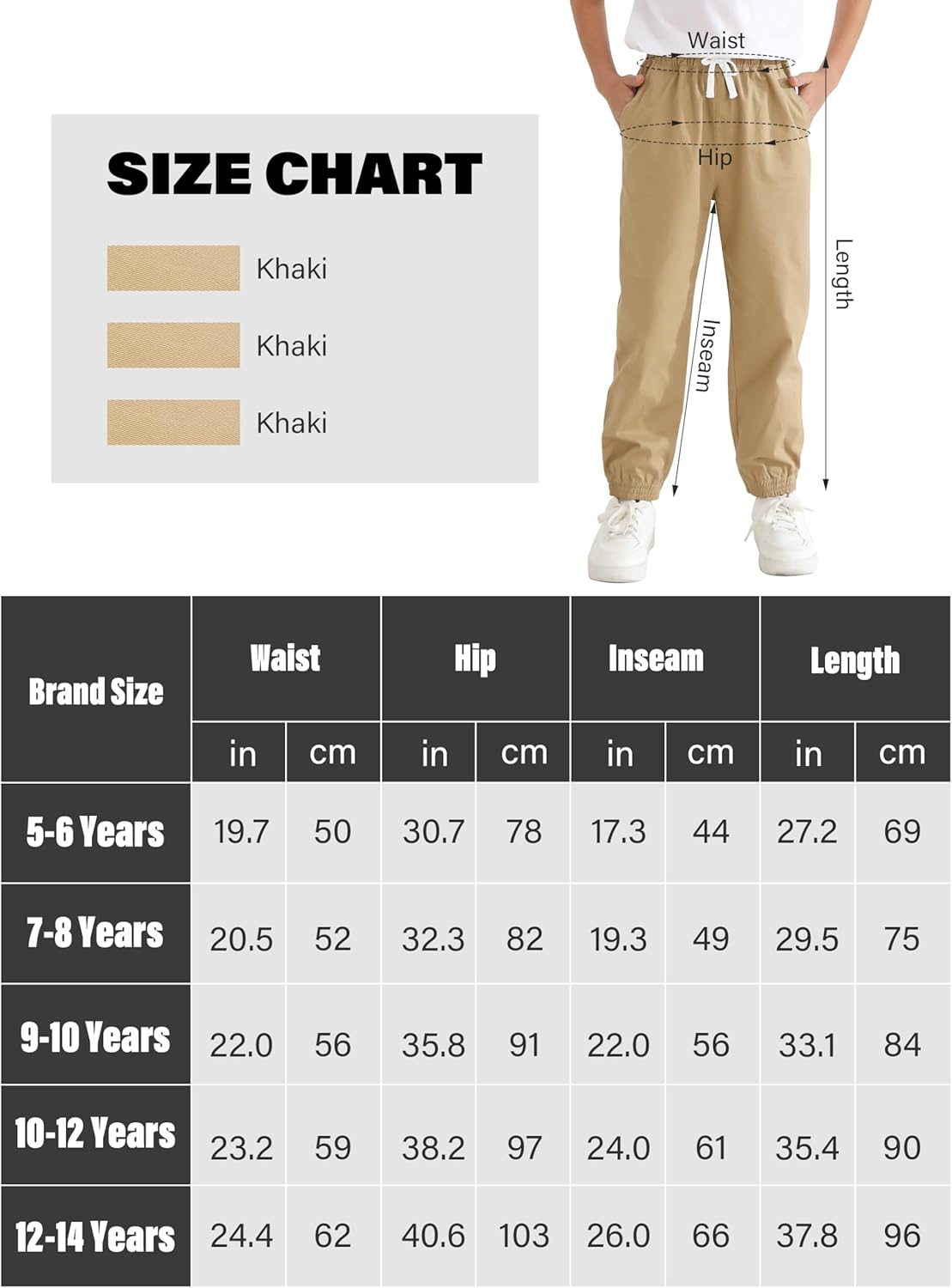 Resinta 3 Pack Boys' Stretch School Jogger Pants Pull-On Twill Uniform Pants Stretch Chino Fabric with Elastic Waist for Kids - Image 4