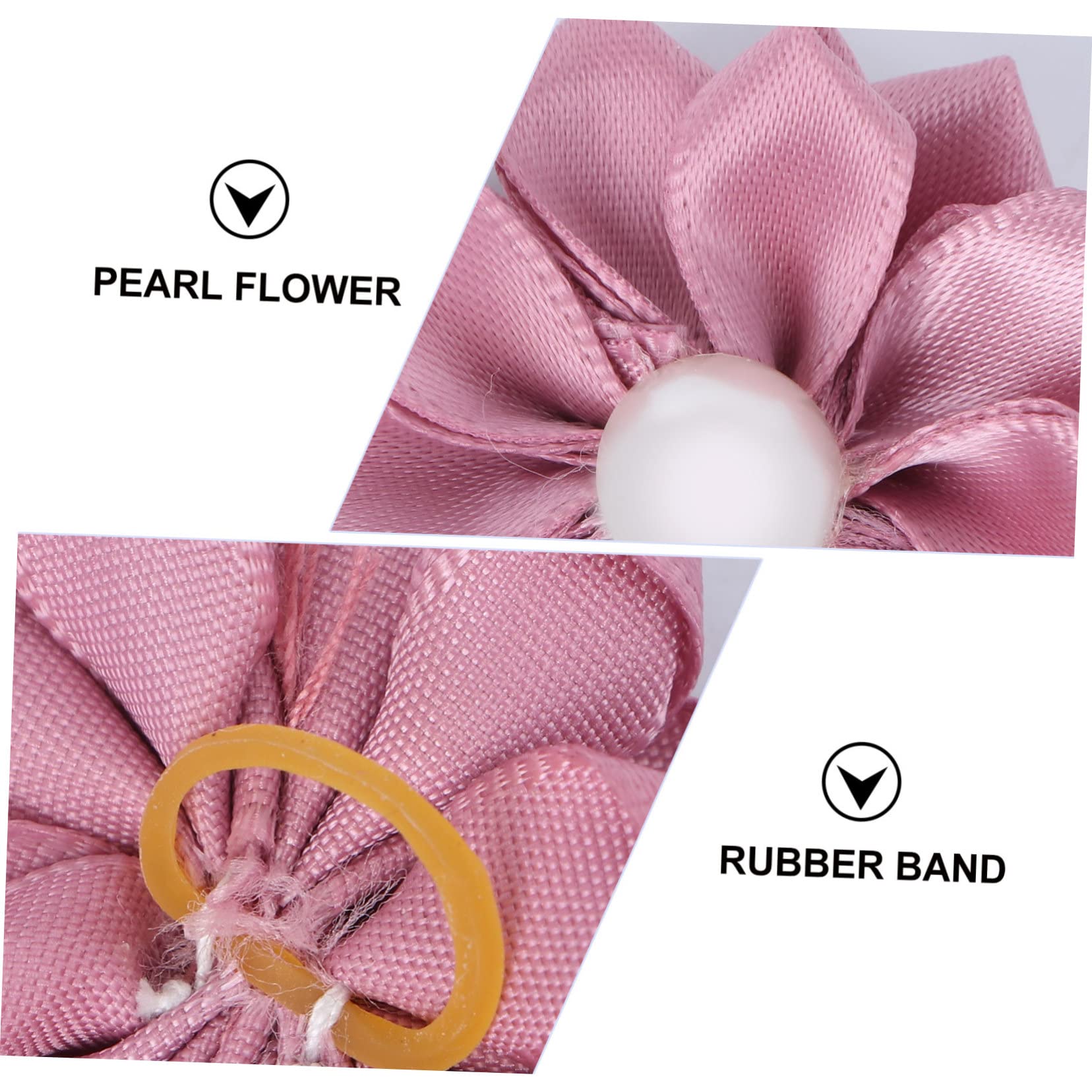 ROMISBABA 40Pcs Pet Hair Bows with Petal Pearl Design Mixed Color Flower Hair Accessories for Dogs for Everyday Wear and Grooming Keeps Hair Place Stylishly