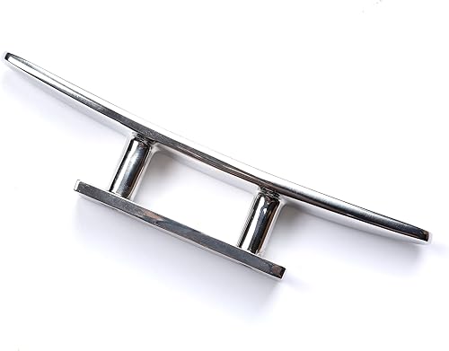 Miniatura 5 de Mxeol Tacos de muelle de barco de acero inoxidable marino con parte superior plana y bajo amarre de 2 agujeros (par)