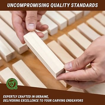 BeaverCraft Basswood Carving Blocks Set BW 10 PCS Wood Carving Kit - Whittling Wood - Soft Basswood Block for Crafts - Large Unfinished Wooden Blocks 2PCS 1.98 5.95 8PCS 1.02 5.95
