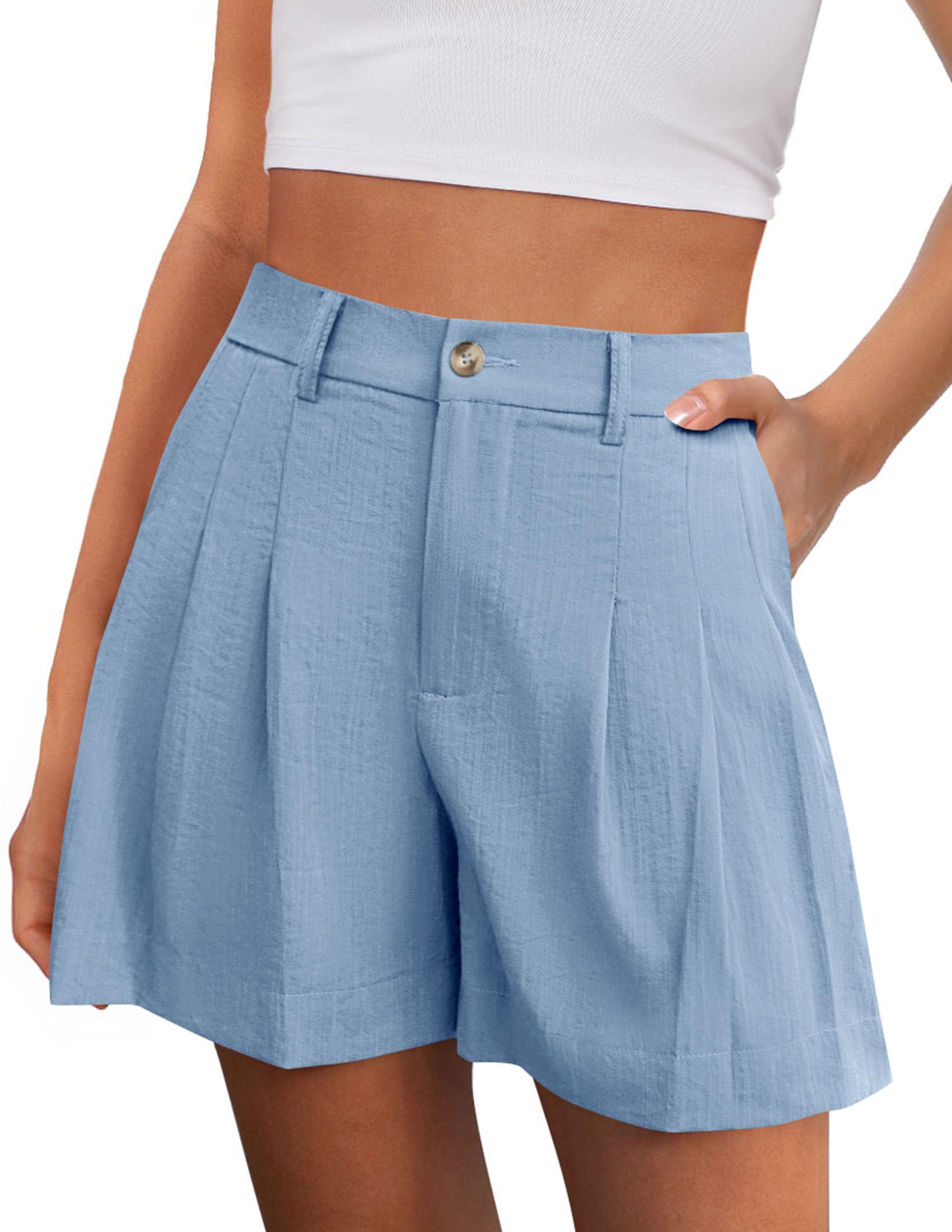 PRETTYGARDEN Womens Wide Leg Shorts