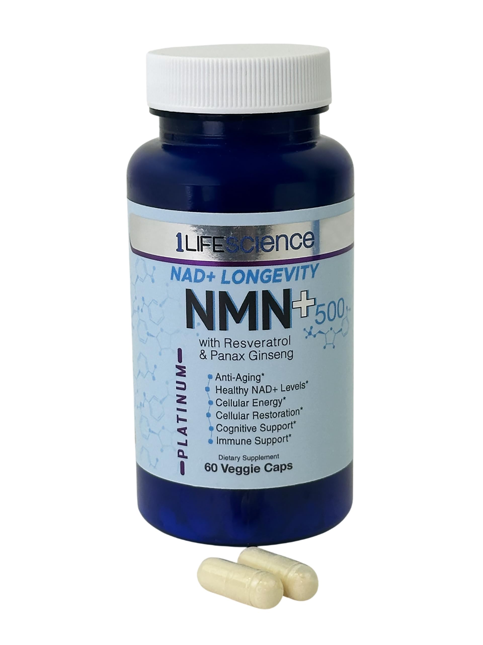 Amazon.com: 1LifeScience NMN+ 500 Platinum Supplement – Premium