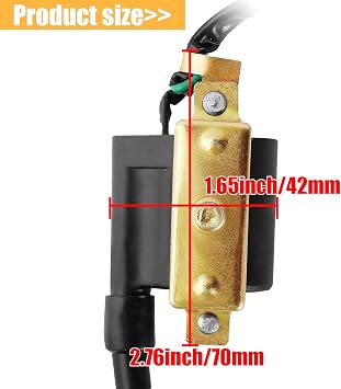 2 Wire Ignition Coil HT Lead Cap for 50cc 70cc 90cc 110cc 125cc 140cc Pit Dirt Bike Kids ATV Quad Go Kart Moped Buggy XR50 XR70 CRF50 CRF70 SDG SSR 110 Coolster 3050B ATV-3050B 3050 B3050A