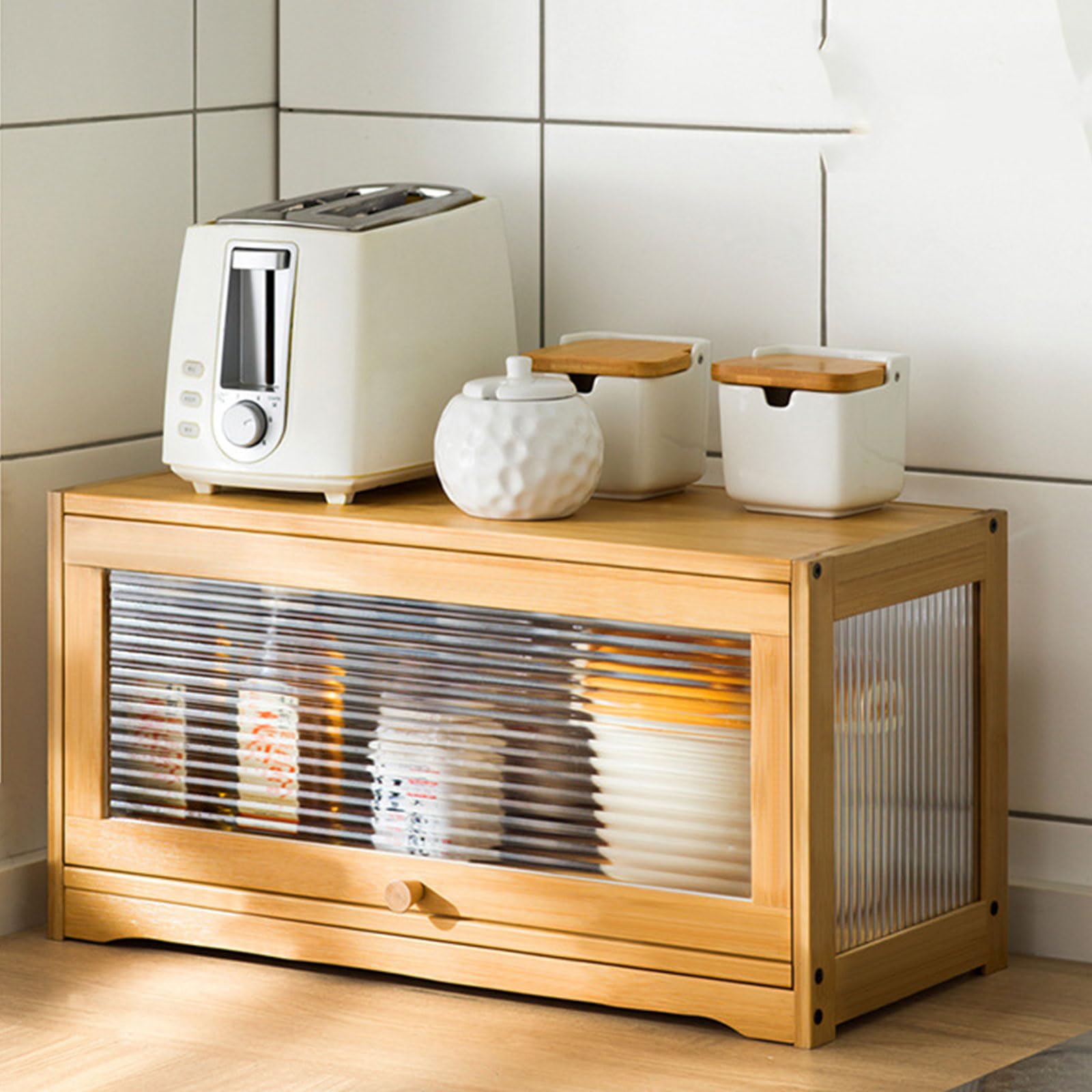 éTagèRes Rangement Cuisine En Bambou Support D'Organisateur D'éPices Sur Pied, Support D'Assiette Cuisine Support Rangement Gain Place Et Facile à Assembler pour Chambre et Bureau,52 * 25 * 27cm,A