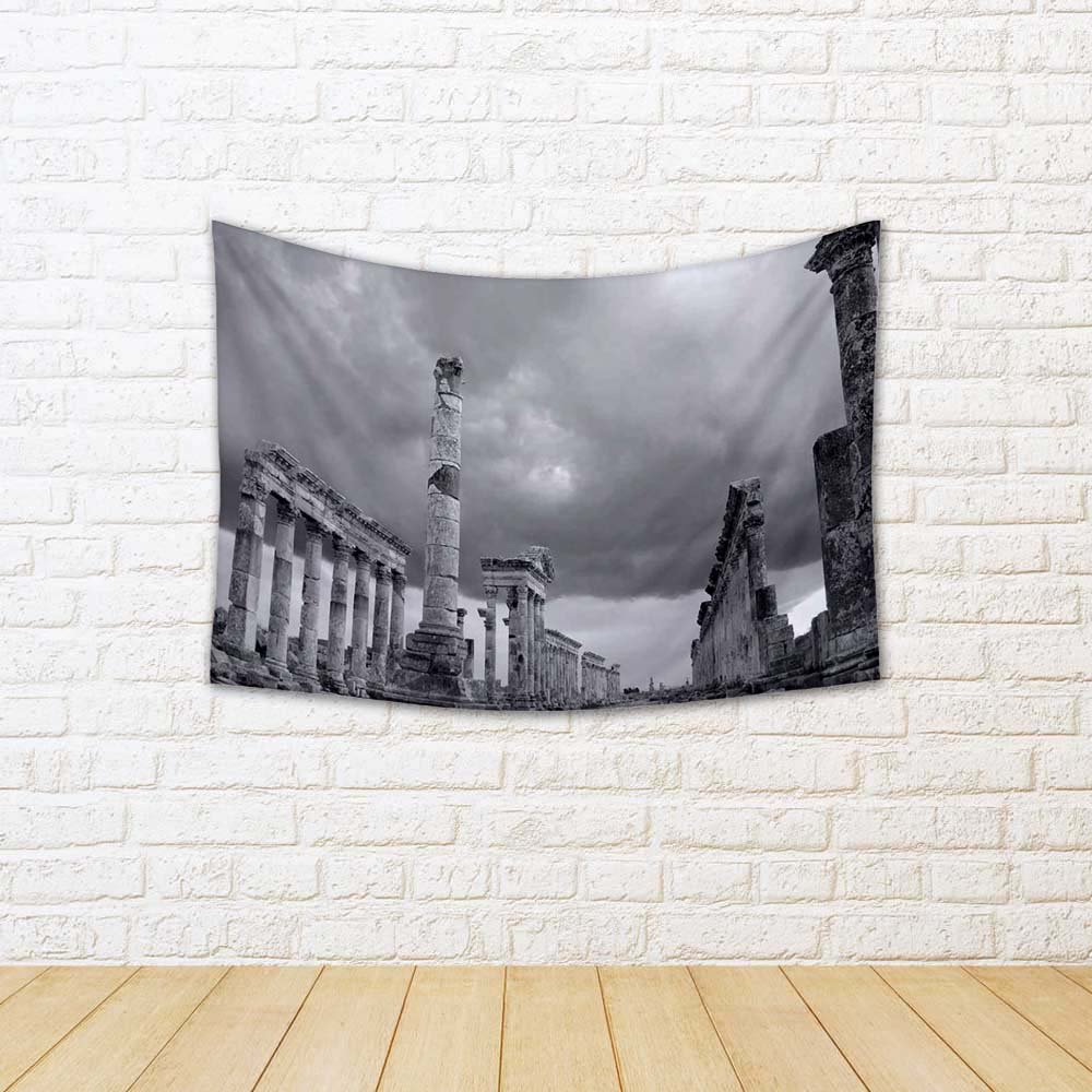ArtzFolioArtzFolio Apamea Town Of Syria During Antique Times Canvas Fabric Painting Tapestry | Wall Art Hanging 31.7 x 23.2 inch (81 x 59 cms)
