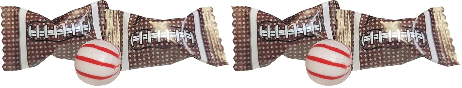 Football Themed Peppermint 100 Count Wrapped - Mint Candy (Pack of 2)