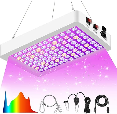 Luces LED de cultivo mejoradas de 1000 W con interruptor doble, doble chip luz de espectro completo, luces de cultivo para plantas hidropónicas de