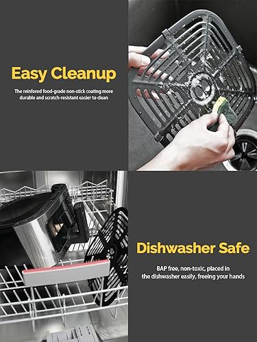 Miniatura 5 de Freidora de aire, freidora de aire digital de tamaño familiar de 8.5 cuartos de galón, sin BPA, pantalla táctil inteligente con 8 preajustados