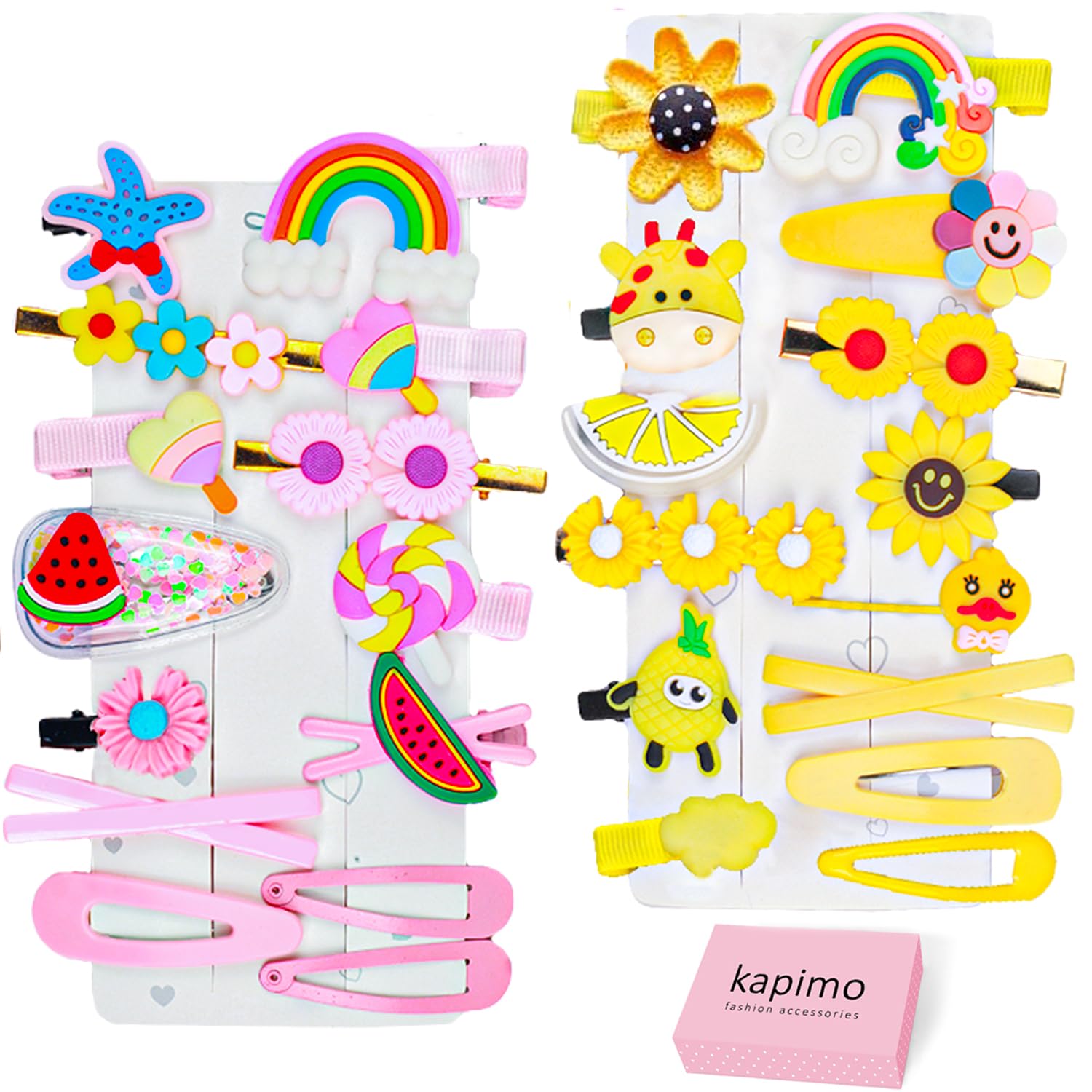 kapimo 28 pcs Mix Hair Clips for Girls Kids Cute Fancy Hair Accessories for Baby Toddlers Teens (PINK YELLOW) (B0CZM2JFTN) Amazon Price History, Amazon Price Tracker