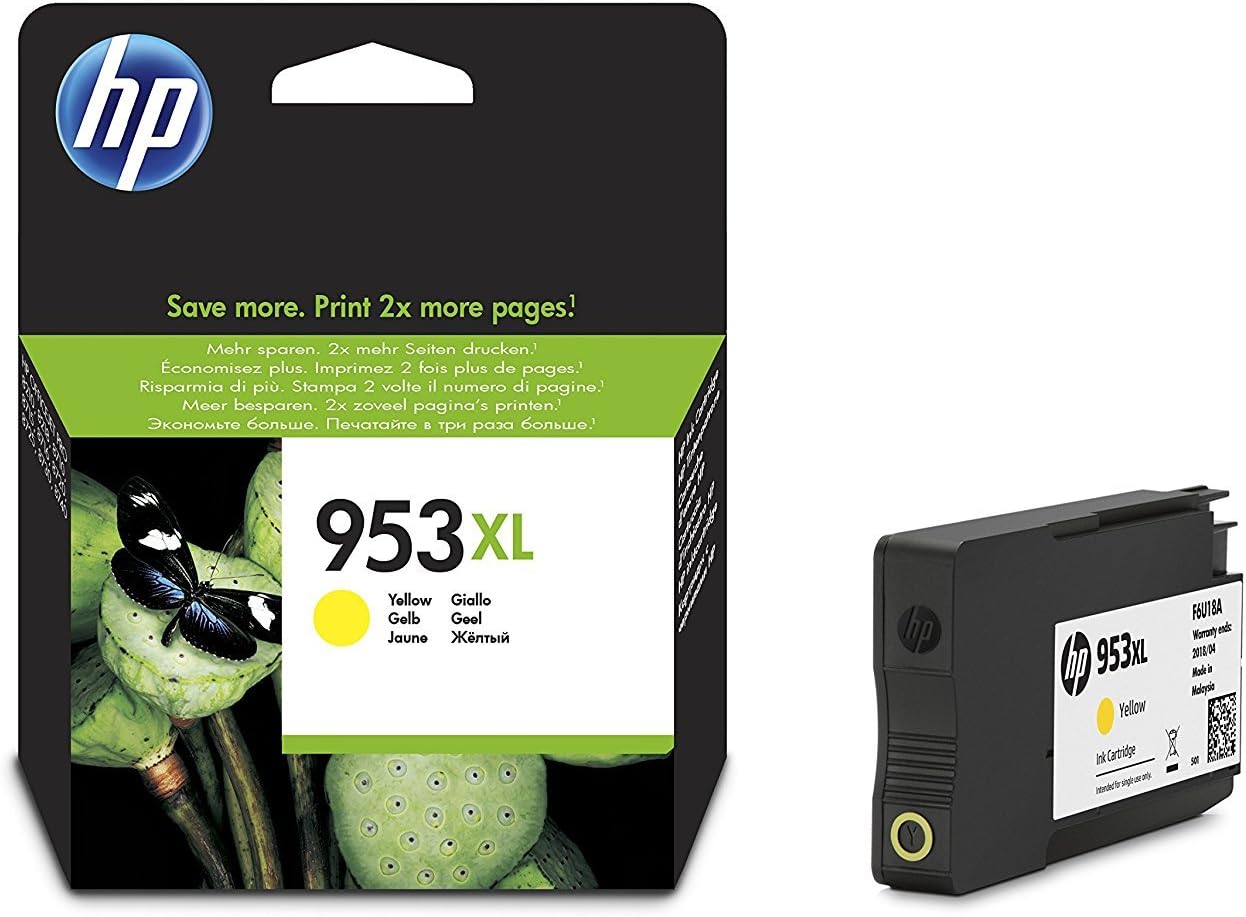 HP 953XL Sarı Yüksek Kapasiteli Mürekkep Kartuş 1.600 Sayfa (F6U18A)