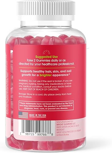 Miniatura 3 de Gomitas para el crecimiento del cabello con biotina de 5000 mcg + vitaminas C, E y zinc, ayudan a prevenir el adelgazamiento y la pérdida del