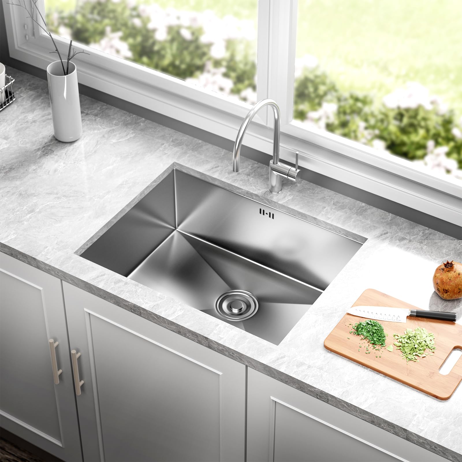 Black-Grey Nano Kitchen Sink 304 Stainless Steel Waterfall Sink