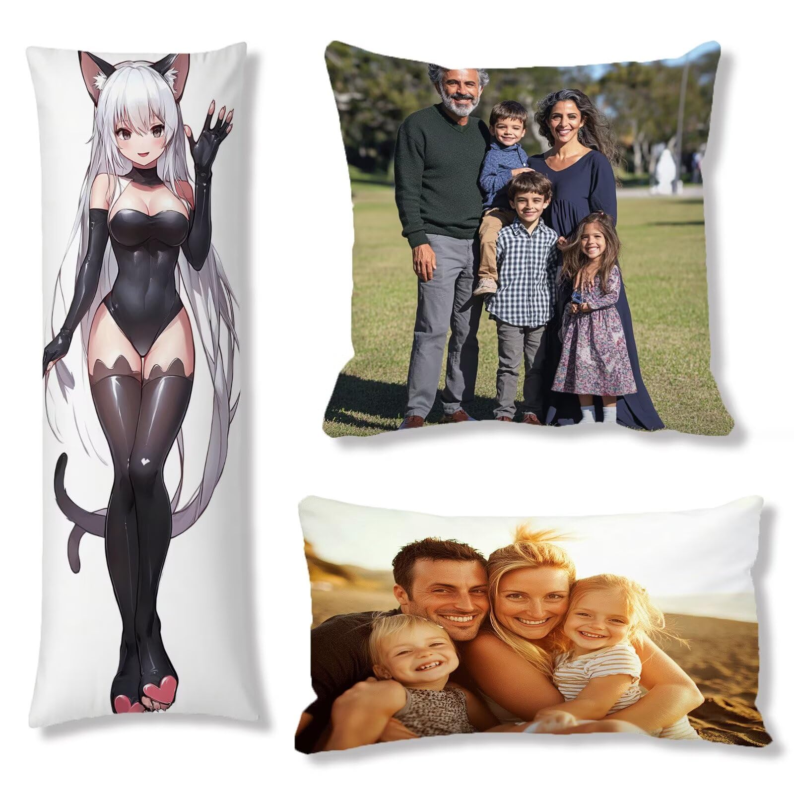 Coussin Personnalisé Photo, Housse Coussin 60x180 Avec Lmage / Texte, Cod56