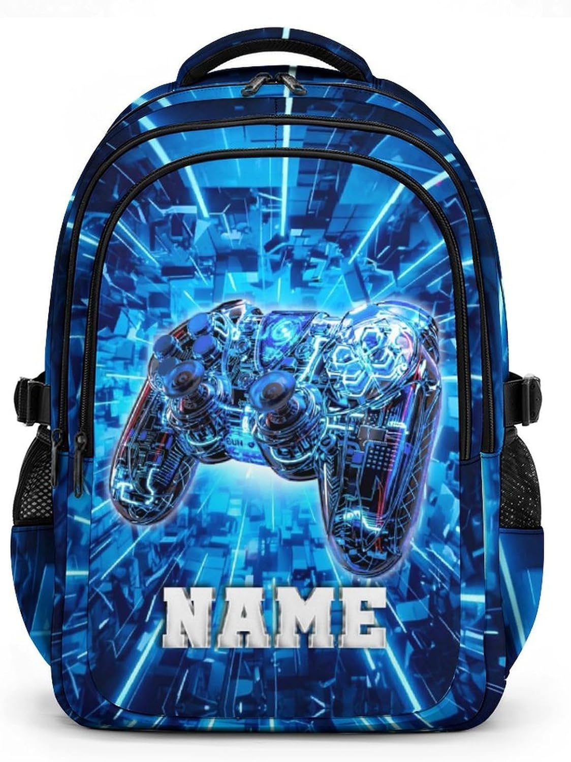 Boys Backpacks Custom Gamer Backpack for Kids Teens, Personalized Durable Extra Large Gaming Bookbag for School Elementary Middle Primary