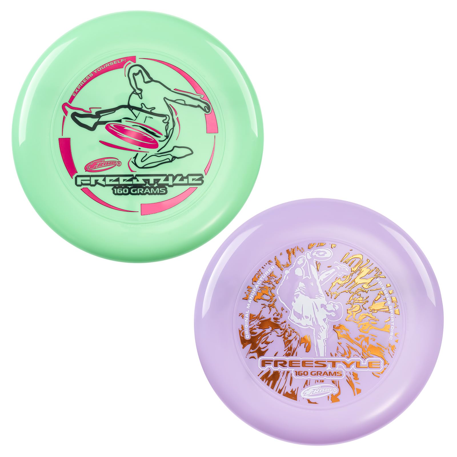 Wham-O Frisbee Freestyle Disc 160g, 26.67cm, Durable et Flexible en PE pour l'extérieur, la Plage, Le Plaisir en Famille