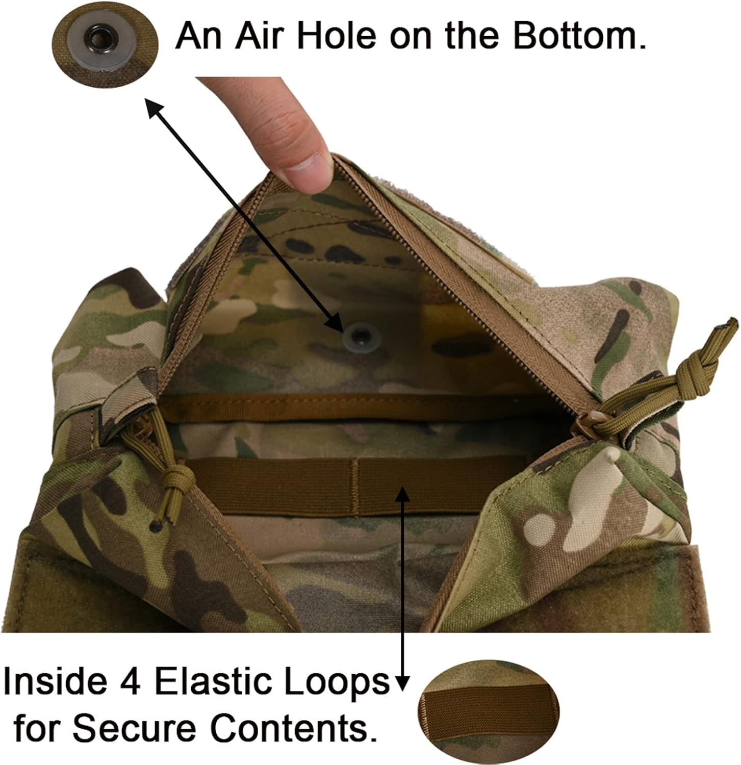 Dangler Pouch Mini Drop Pouch Sack Pouch Abdominal Fanny Pack with Hook and Loop YKK Zipper Tourniquet Holder for Vest Chest Rig (CP) - Image 4