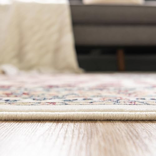 Miniatura 5 de Rugs.com Rabia Collection - Alfombra baja marfil de 5 x 8 pies, perfecta para dormitorios, comedores, salas de estar