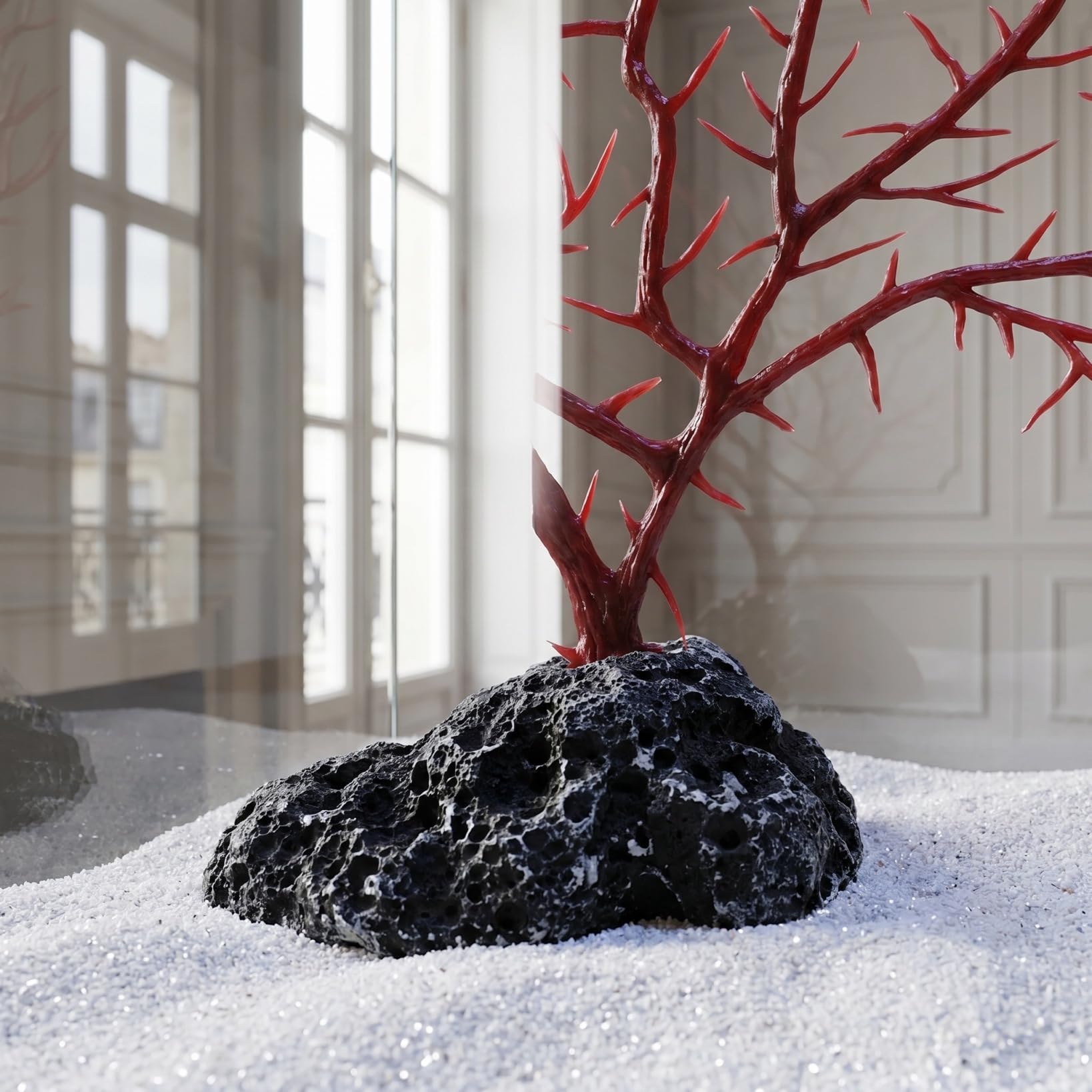 Happyyami Lot De 2 Branches De Corail Artificielles pour Aquarium Plantes Plastiques Ornementales De Taille Moyenne Décoration Naturelle Et Refuge pour Poissons