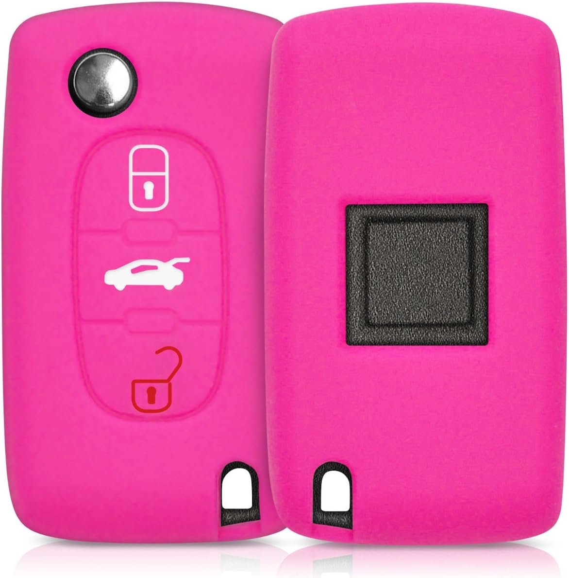 Kwmobile Cover In Pelle Sintetica Per Chiavi Auto Peugeot E Citroen Smartkey (Keyless Go) – Custodia Morbida Vintage Con Rosa Dei Venti – Protezione Antigraffio - 4